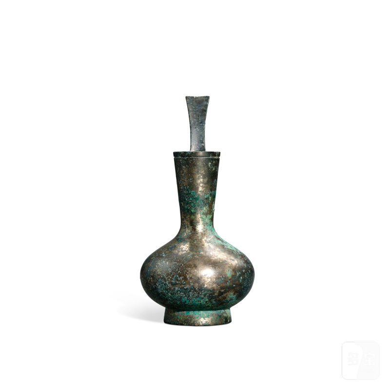 A rare bronze arrow vase, touhu, Southern and Northern Dynasties | 南北朝 響銅投壺